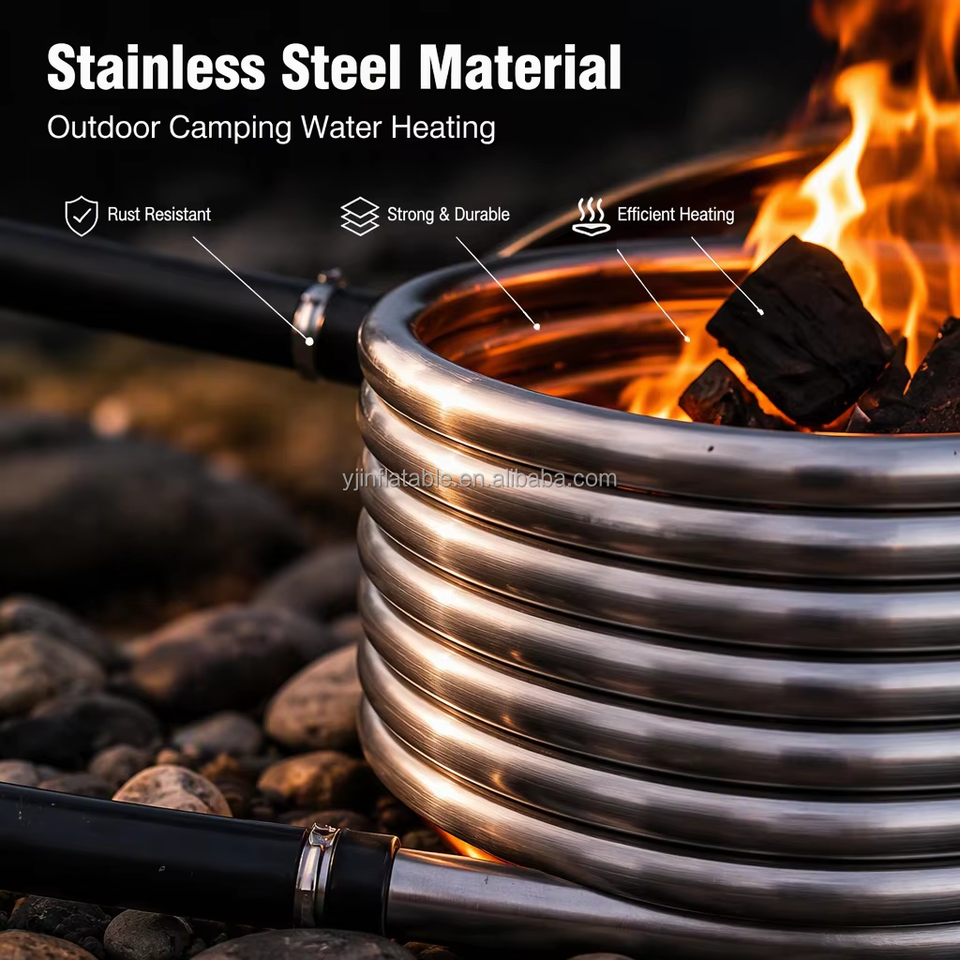 1.25 Inch Hot Tub Wood Heater Coil Kit 304 Stainless Steel Thermosiphon ...