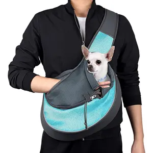 Crossbody Bag Travel Pet Dog Cat Carrier Cage House Outdoor Travel Shoulder Sling Carrying Bag Foldable Mat Safety Leash 2024