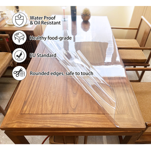 Cao cấp PVC trong suốt Khăn trải bàn không thấm nước oilproof chịu nhiệt rửa miễn phí bàn ăn Bìa nhà hàng mat - Product Image 2