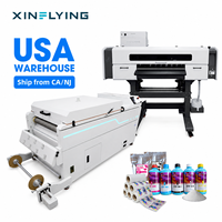 Imprimante DTF XinFlying 24 pouces avec 4 têtes I3200, 9 couleurs, agitateur de poudre automatique et sécheur, livraison rapide depuis l'entrepôt CA/NJ aux États-Unis