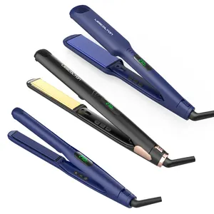 Customized Supplier Hair Straightener planchas para cabello High Quality Titanium Flat Irons LCD Display With lock design