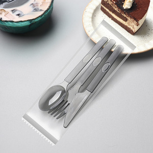 Phong cách Mỹ 7 inch cá nhân bao bì PS nhựa thiết lập dao kéo dùng một lần dao kéo Kit nhựa dao nĩa và muỗng cho Đảng - Product Image 1