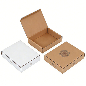 Large Checkered Kraft Corrugated Shipping <b>Box</b> Matt Lamination UV Cute <b>Small</b> Medium Sizes White Recycled Material for Gifts - Product Image 4