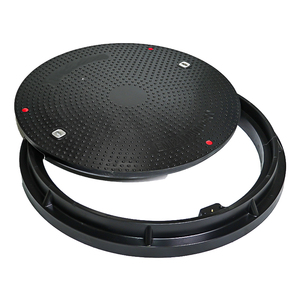 GRP 복합재 JQ 브랜드 FET-21 모델 EN124 D400 600mm 정화조 잠금식 맨홀 뚜껑 30년 수명 맞춤형 색상 - Product Image 4