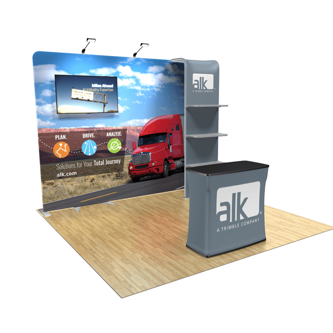 HeBang Portable Exhibition Booth Wand Banner Stand Straight Backdrop Tension Stoff Pop Up Display für die Messe