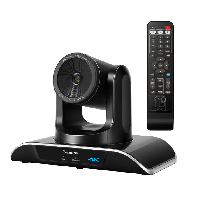 4K PTZ Video Conference Camera with 5X Digital Zoom and Remote Control USB camera for Business Meeting Church Live Streaming