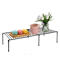 Weißes Metall-Drahtregal-Set mit 6 Stück, Rostbeständiger Einlagiger Schrankorganizer für Küche, Kühlschrank, Badezimmer