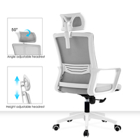 Vente en gros directe d'usine, chaise de bureau ergonomique de haute qualité avec dossier en maille, ensemble table et chaise de bureau