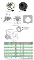 Serrure de porte de bateau marine SK1-070 acier/alliage de zinc/loquet en nylon d'acier inoxydable avec la clé/loquet de palette de rouleau de serrure de came