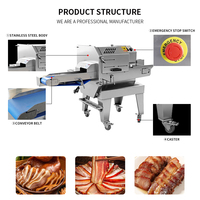 Machine à trancher la viande cuite horizontale automatique réglable de qualité industrielle électrique