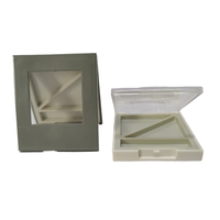 Funda de paleta de maquillaje transparente recién lanzada, funda de plástico para sombra de ojos compacta con cierre