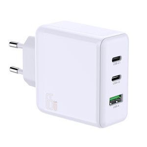 Chargeur rapide multi-ports PD65W en <span class=keywords><strong>nitrure</strong></span> <span class=keywords><strong>de</strong></span> <span class=keywords><strong>gallium</strong></span> 65W, compatible avec les téléphones portables, tablettes et ordinateurs portables, design écologique, garantie 1 an - Product Image 3
