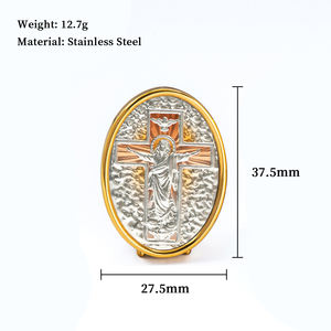 GIVELUCK Ascension Jésus Saint-Esprit <span class=keywords><strong>Croix</strong></span> en acier inoxydable Artisanat spirituel religieux Décoration catholique Ramadan - Product Image 2