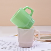 Boissons Tasse à thé en jade Tasse à café en borosilicate Tasse en verre avec poignée