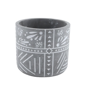 Cheap round cylinder Simple Nordic cement flowerpot Flower pot succulent modern home decor Interior decor in three sizes