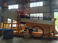 Usine de traitement de l'or mobile haute capacité, équipement d'extraction d'or alluvial portable