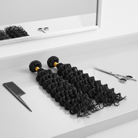 Extensions de tresses au crochet en cheveux humains véritables, double trame, style européen-américain, non blanchies, ondulation profonde, tresses jumbo, Henan
