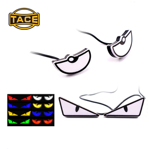Luces Modificadas Ojos de Demonio para Motocicleta y Automóvil |   Lámpara de Tornillo para Placa de Matrícula con Forma de Triángulo Semicircular |   Accesorio de Iluminación Exterior para Automóvil - Product Image 6