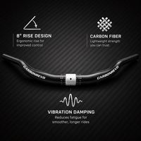 Guidon de trottinette électrique Carbonrevo réglable en hauteur, barre de direction de qualité supérieure pour une utilisation fluide en ville