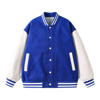 Vestes de baseball universitaires classiques de qualité supérieure pour hommes avec logo personnalisé, couleur marron et blanc, style Letterman, taille plus
