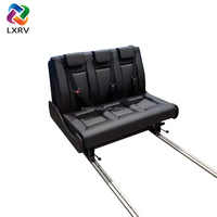 Siège convertible 2-en-1 en cuir imperméable LXRV avec harnais de sécurité pour camping-car, caravane et fourgon aménagé
