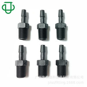 High Quality Black Nylon Plastic 1/4-18 NPT Male Straight Elbow Hose Pagoda Connectors Wholesale Other Connectors - Product Image 2