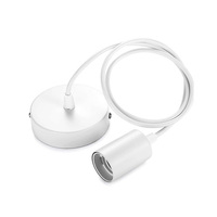 Kit d'éclairage rétro bricolage avec support de lampe suspendue en aluminium E27, ligne de douille à vis et accessoires de ligne de lustre