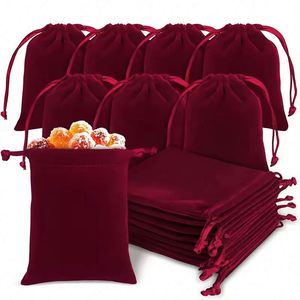 Wholesale Custom Luxury Logo Small Velvet <b>Drawstring</b> <b>Bag</b> Hot Sale Phone Purse <b>Makeup</b> Toiletry Storage Pouch Gift Candle Craft - Product Image 1