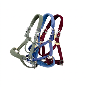 Soft Colorful Horse Fleece PP Leather Rope <b>Halter</b> Padded Type - Product Image 1