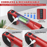 Brosse de nettoyage électrique pour barbecue à double tête, haute performance, avec lumière LED, en acier inoxydable, pour grils extérieurs au gaz et au charbon de bois