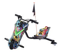 Trottinette Électrique 3 Roues 250-350W, 3 Vitesses, Jusqu'à 15 km/h, Dérive Libre 360°, Voiture de Drift pour Enfants