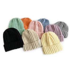Vente en gros de <span class=keywords><strong>bonnet</strong></span> en <span class=keywords><strong>tricot</strong></span> pour nouveau-né enfant en bas âge garçon <span class=keywords><strong>bonnet</strong></span> mignon décontracté <span class=keywords><strong>bonnet</strong></span> personnalisé enfants tricots en coton - Product Image 2