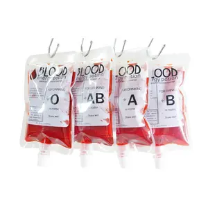 5OZ 150ml 8OZ 250ml single Drinking Blood Bag for Halloween Packaging Spout Bag