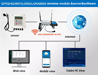 Débitmètre ultrasonique LoRaWAN à fixation murale, capteur de débit d'eau numérique pour système d'irrigation intelligent et système HVAC