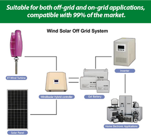 Générateur éolien vertical/horizontal 12V/24V 100-800W, pour l'alimentation hors réseau de la maison, du camping-car, de la cabane, prix d'usine - Product Image 3