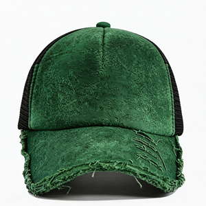 Lot de 5 casquettes trucker vintage en coton lavé - Casquettes unisexes en maille ajustables avec design déchiré - Product Image 2