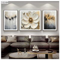 Karya seni cetak UV bertekstur kulit dengan motif bunga abstrak Nordik cocok untuk dekorasi dinding latar belakang sofa.