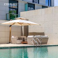 Ensemble de meubles de jardin pour hôtel, canapé de jardin en tissu, chaise longue de patio, ensembles de jardin complets