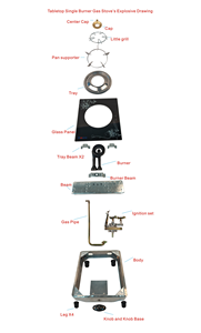Fornello a Gas Singolo <span class=keywords><strong>Mini</strong></span> con Piano in Vetro Temperato da 7mm, Riscaldamento Rapido in <span class=keywords><strong>Ceramica</strong></span>, Alta Efficienza, Spegnimento Automatico, Vendita Diretta dalla Fabbrica - Product Image 2