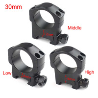 Support de tube de télescope à hauteur basse, moyenne et haute de 30 mm, fixation à 2 boulons, compatible avec support de rehaussement en aluminium de 21 mm, lot de 2 pièces