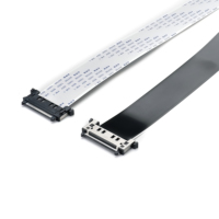 Kabel Fleksibel FFC Micro USB Elektronik AWM 20861 60V 105C VW-1 12-Pin 0.5mm Pitch Sn/Au Over Cu