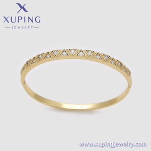 X000886157 Bijoux XUPING Bracelet simple en triangle de pierres plaqué or 14 carats, bijoux de mode, bracelets - Product Image 4