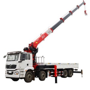 รถบรรทุกไฮดรอลิก Shacman 8x4 พร้อมเครน 25 ตัน รถเครนติดตั้งบนรถบรรทุกแบบบูมยืดไสลด์ สำหรับขาย - Product Image 1