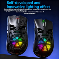 Souris sans fil Aula SC620 PAW3311 RGB, mini creuse, 53 g, légère, 12000 DPI, tri-mode, Dota 2, Valorant, CSGO, rétroéclairée, 8 boutons