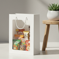 Boîte alimentaire de boulangerie pour retail Boîte d'emballage robuste à rabat avec couvercle à insertion et fond plat