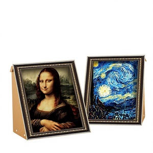 Nouveau Lit et Nid <span class=keywords><strong>pour</strong></span> Chat 4D Effet Peinture à l'Huile 2026 avec Design Mona Lisa, Cadre Photo Ondulé Anti-Rayures - Product Image 6