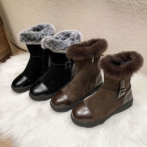 Bottes d'hiver unisexes pour la neige avec rembourrage thermique imperméable, couches d'isolation supplémentaires, chaudes et confortables, semelles épaisses - Product Image 2