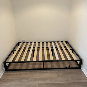 <span class=keywords><strong>Base</strong></span> de Cama Metálica con Cabecera de Tela para Hotel, Motel y Airbnb, Muebles para Ahorrar Espacio, Venta Directa de Fábrica OEM - Product Image 5