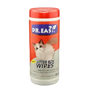 Oem Private Label Remove Odor Cat Toilet Training Pet litter box cleaning wet wipes