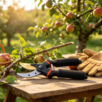 Cisailles de jardin en acier SK5, cisailles bypass, poignée antidérapante, revêtement plastique, sécateur pour roses et plantes, logo personnalisé, vente au détail